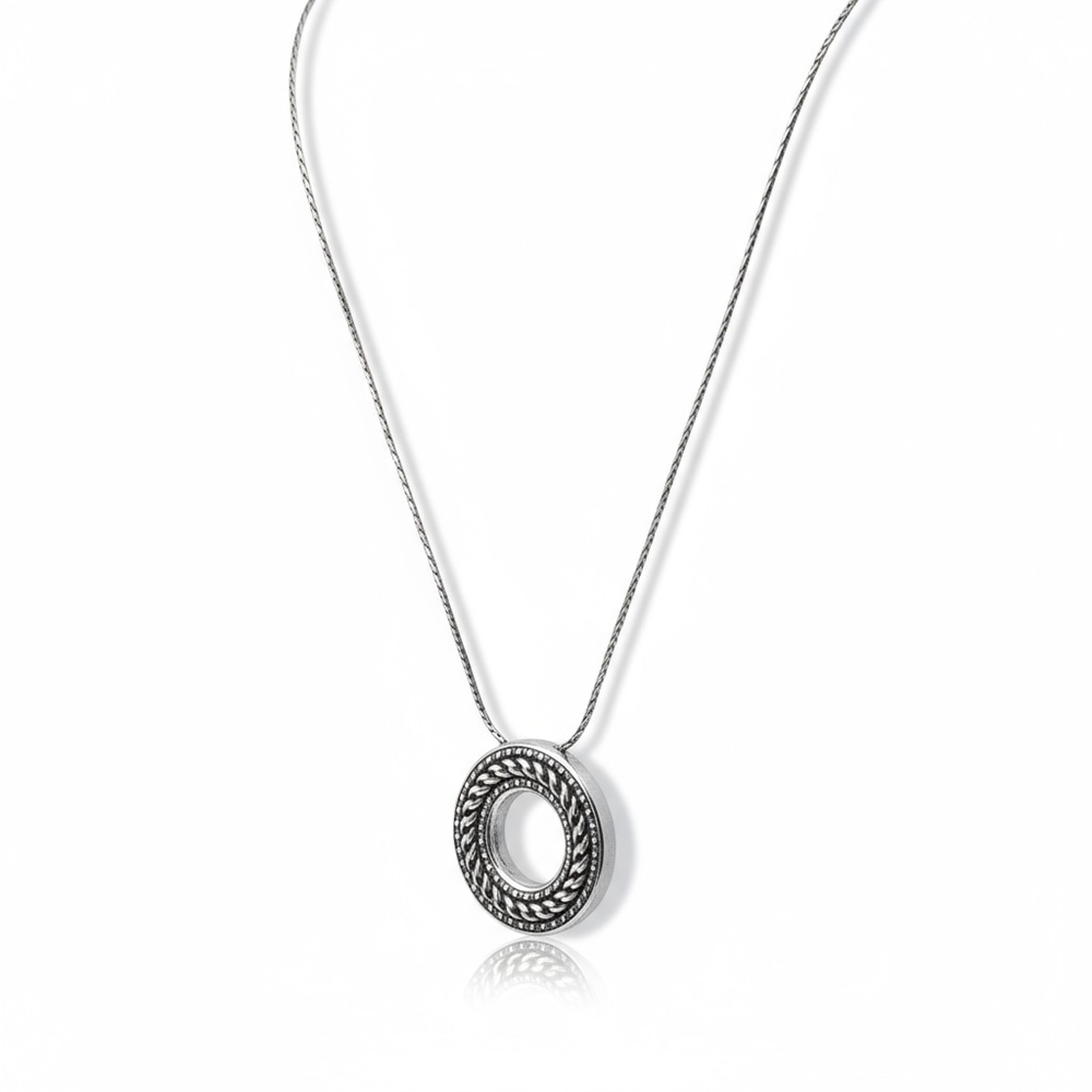 Brighton silver plated "Chain Reaction" Pendant Necklace w/ crystals, 18" 1862 - Picture 3 of 6